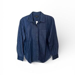 NWT Banana Republic Factory Dark Wash Denim Shirt | Small